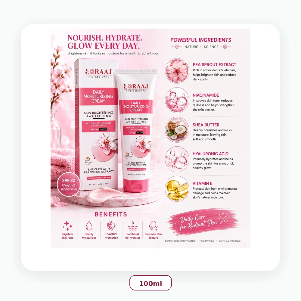 Loraaj Professional Daily Moisturizing Cream 100ml - 100ml SPF 30